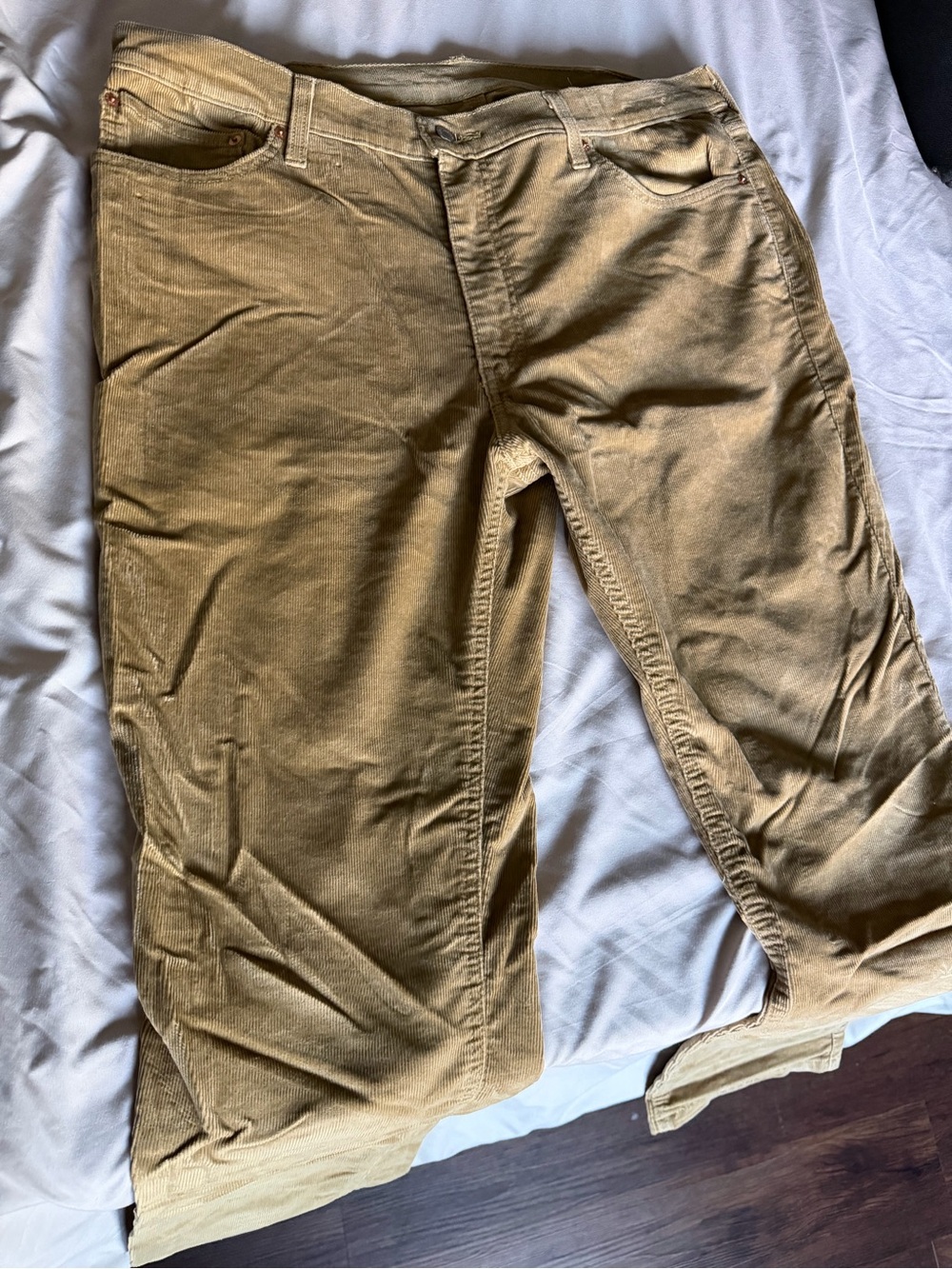 Levi's 511 Corduroy Pants Mens 38X32 Tan Slim Fit Tapered